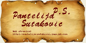 Pantelija Šutaković vizit kartica